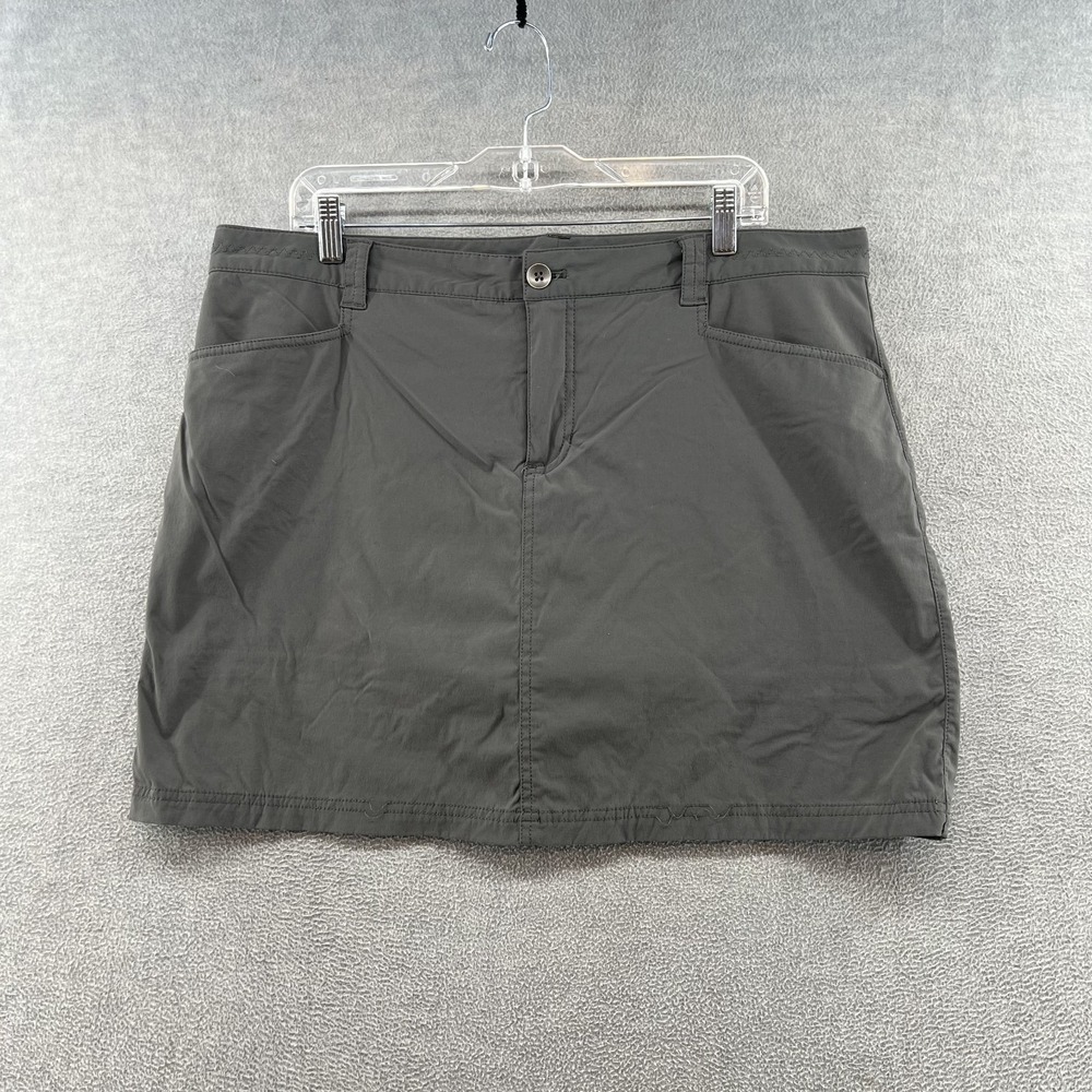 Eddie Bauer travex Womens Size 16 gray spandex pocket lined Skirt